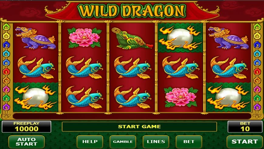 Wild Dragon slot machine at Frank Casino
