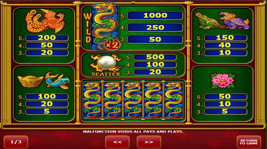 Play Wild Dragon slot at Frank Casino