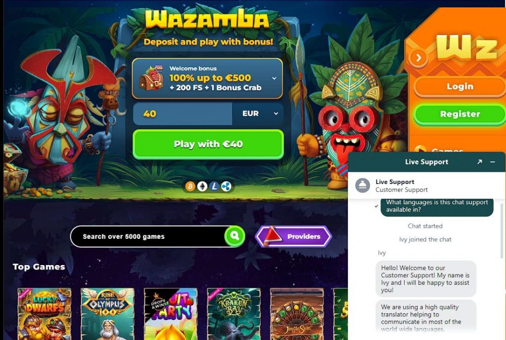 Wild Dragon Slot  at Wazamba Casino