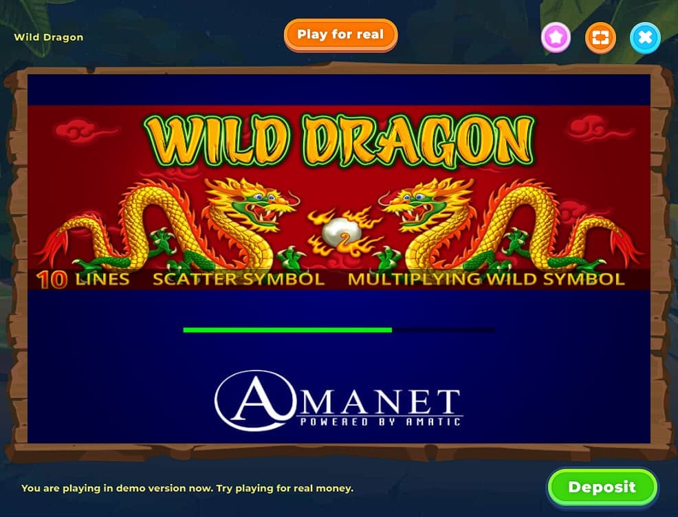 Play Wild Dragon Slot Machine at Wazamba Casino